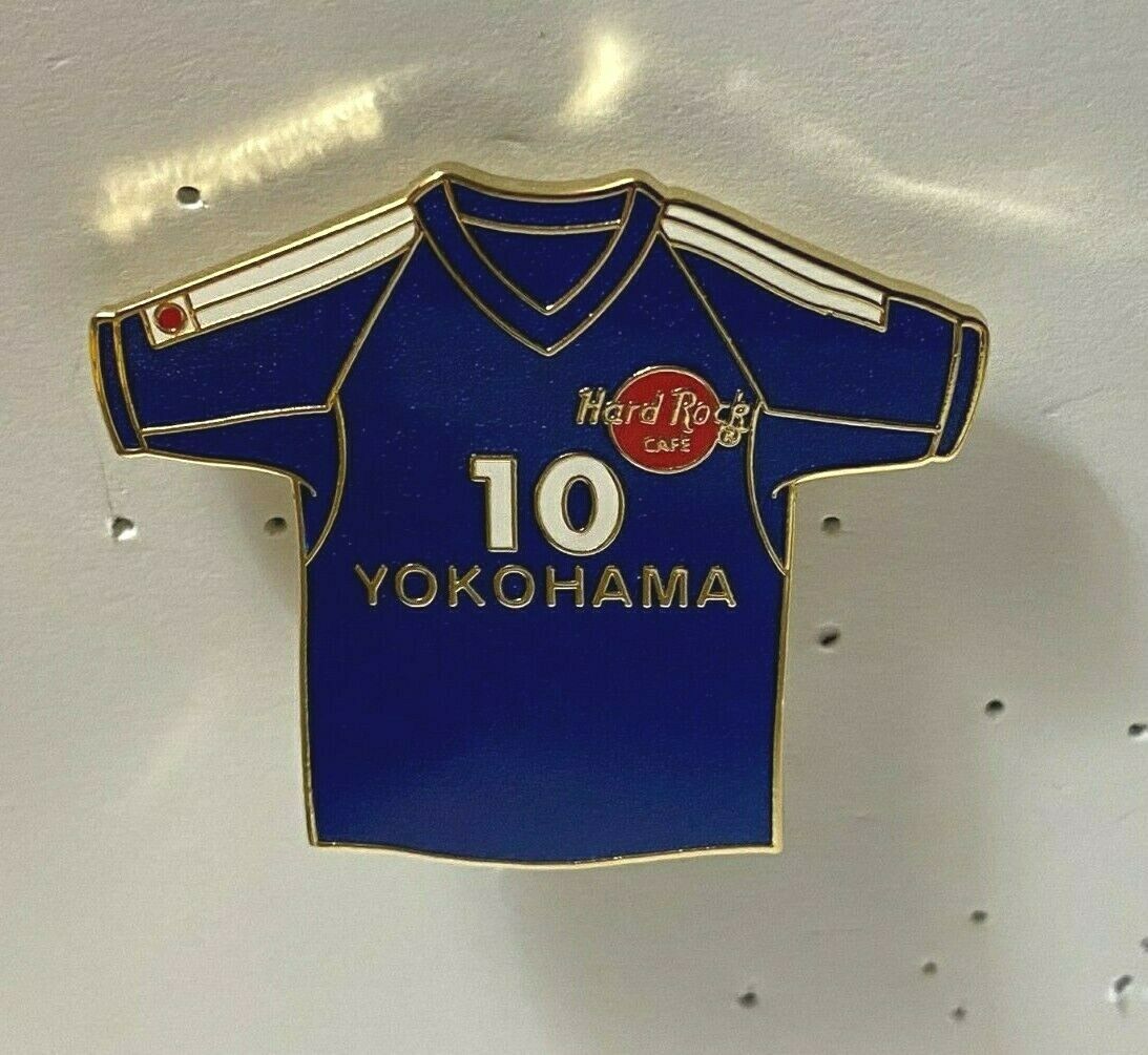 Hard Rock Cafe Pin Yokohama Soccer World Cup Blue Jersey #10