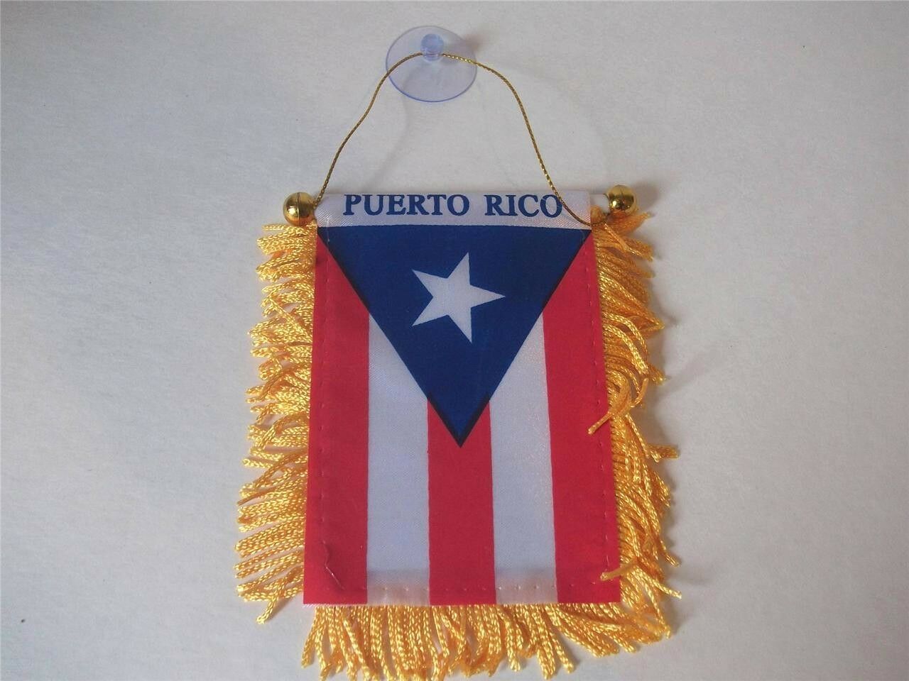 Puerto Rico Mini Banner 4 X 6 Flag Car Window Hanger Rear View Pr Rican Boricua